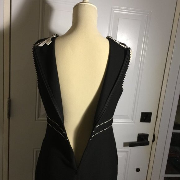 Diane Von Furstenberg Leelou Designer Shift Dress V Neck Black White… - Picture 8 of 9